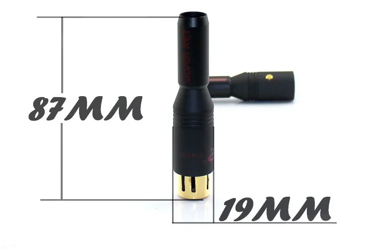 4 шт. ATAUDIO 24 К позолоченный микрофон HIFI XLR штекер Высокое качество Мужской и Женский XLR штекер Адаптер для Diy