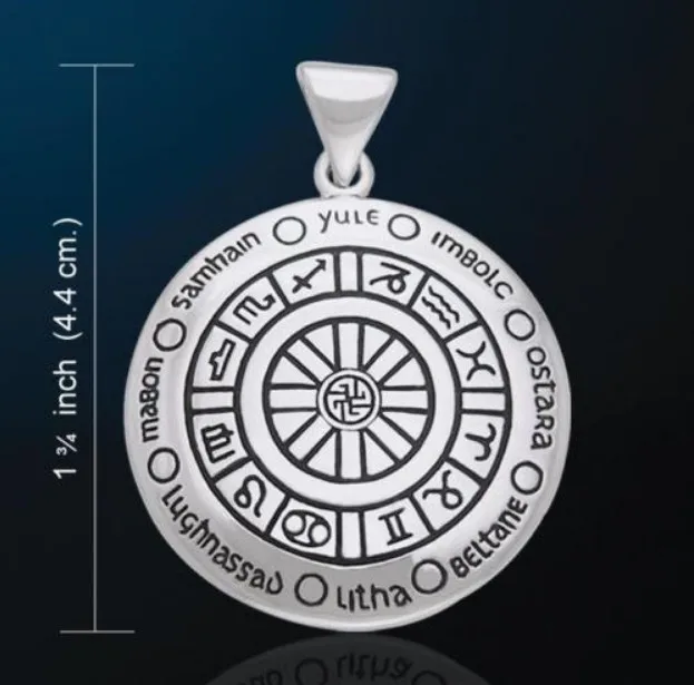 Подвеска Wheel Of The Year в стиле стиля как серебро и золото Викки от Питера камня