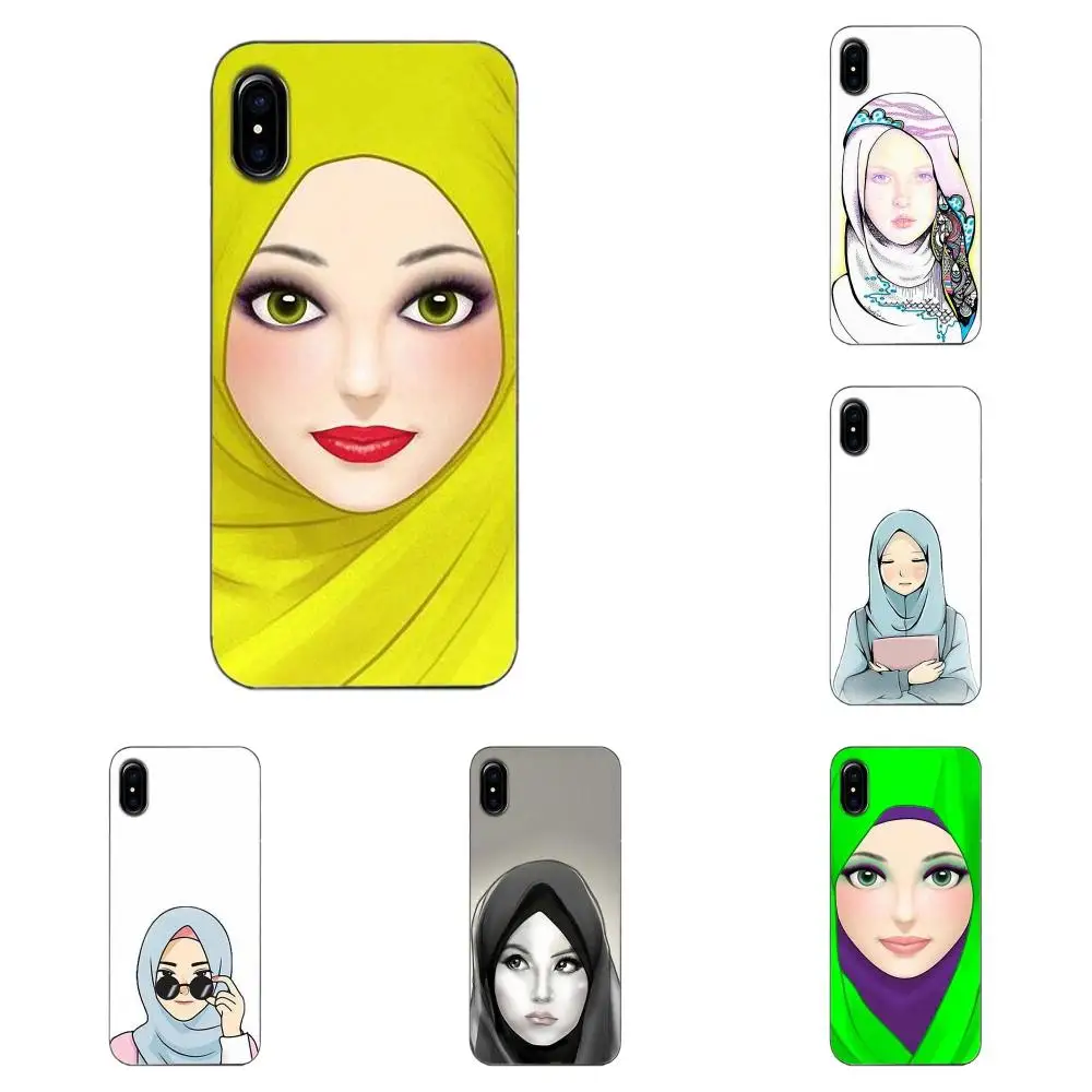 Красивый хиджаб женский рисунок для Apple iPhone 4 4S 5 5C 5S SE 6 6S 7 8 Plus X Мягкий ТПУ