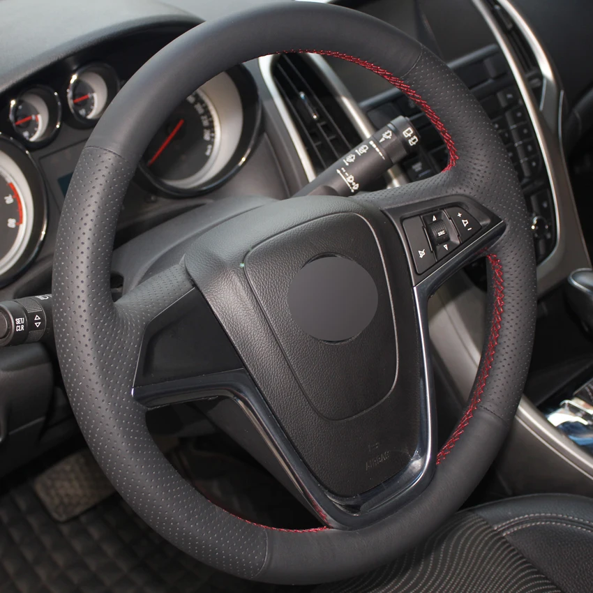 Черный чехол на руль из искусственной кожи для Buick Encore Verano 2012- Cascada- Vauxhall Astra(J) 2010- Astra