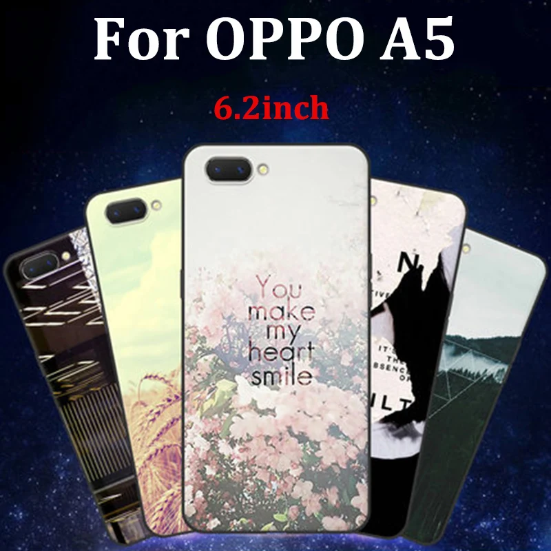 6 2 дюйма для OPPO A5 чехол милый мультяшный мягкий телефона OPPOA5 защитный A 5 fundas capas