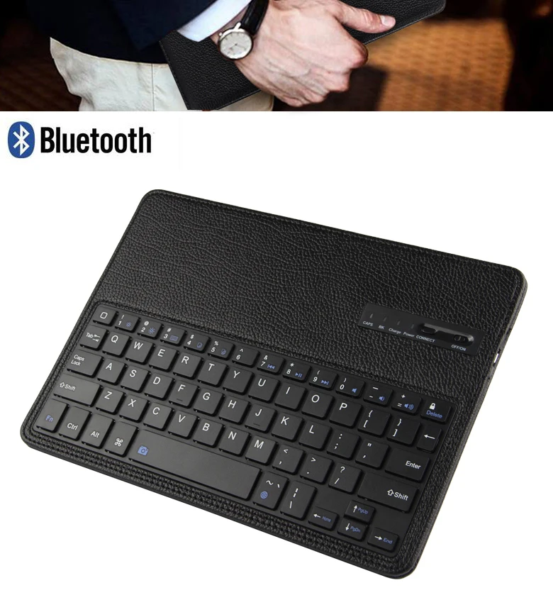 Для iPad 9,7 /5/6/Air 2/Pro 9,7 портфель Folio искусственная кожа Съемная bluetooth-клавиатура чехол+ подарок