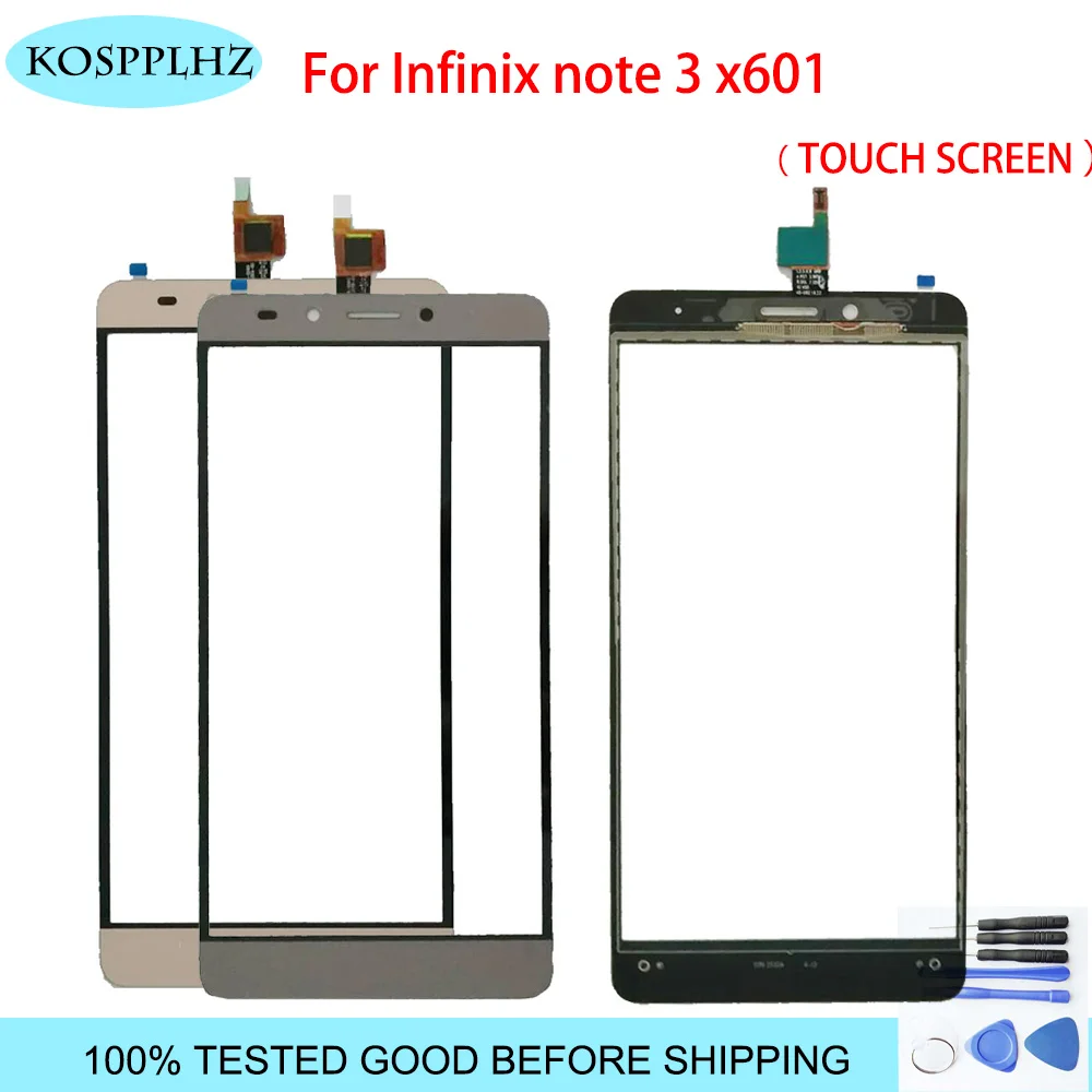 Черное золото 6 дюймов переднее внешнее стекло для infinix note 3x601 сенсорный экран