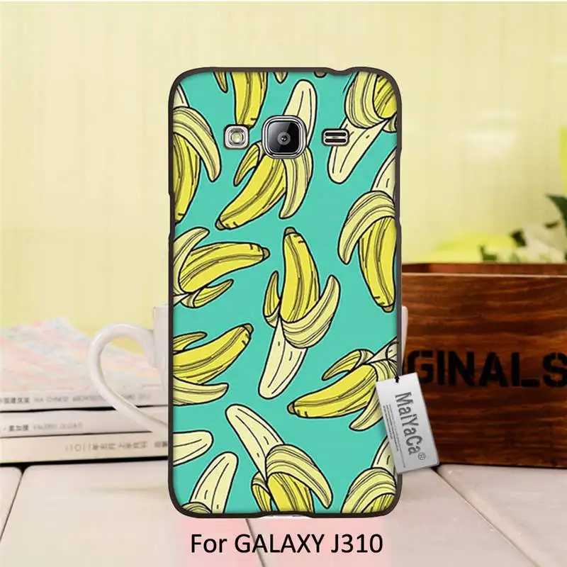 Удивительный пейзаж жесткий pc Черный Телефон Чехол Для GALAXY J310 случае Фрукты