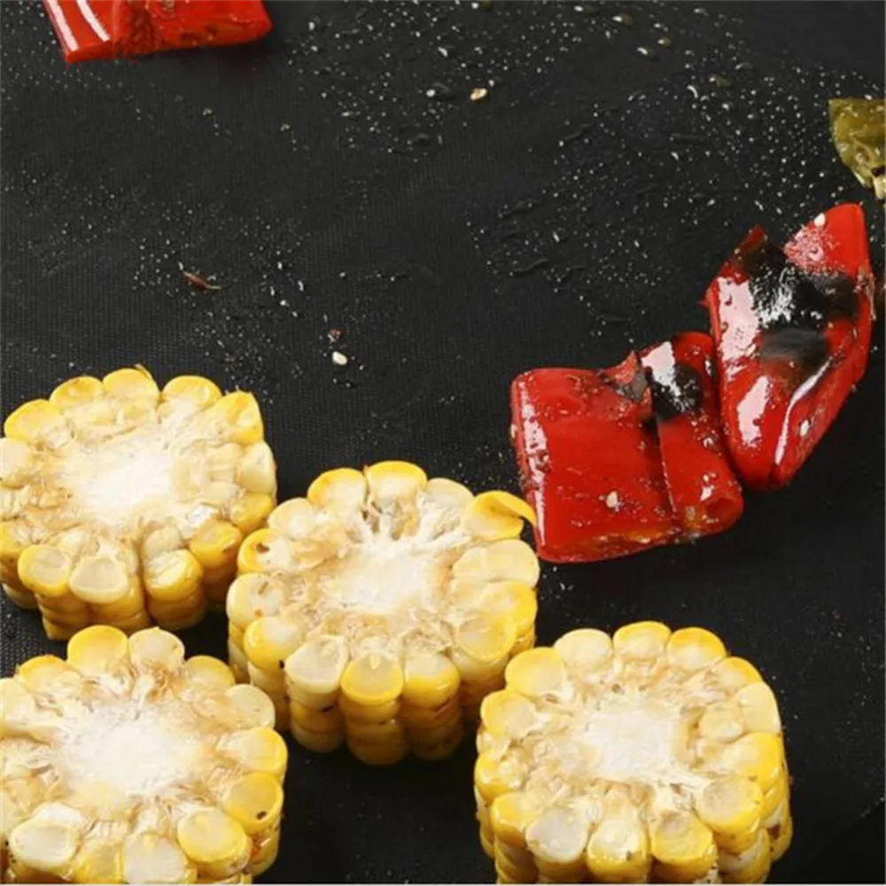 2pcs Reusable Round Pan Non-Stick BBQ Grill Mat Pad Baking Sheet Meshes Portable Outdoor Picnic Cooking Barbecue Tools | Дом и сад