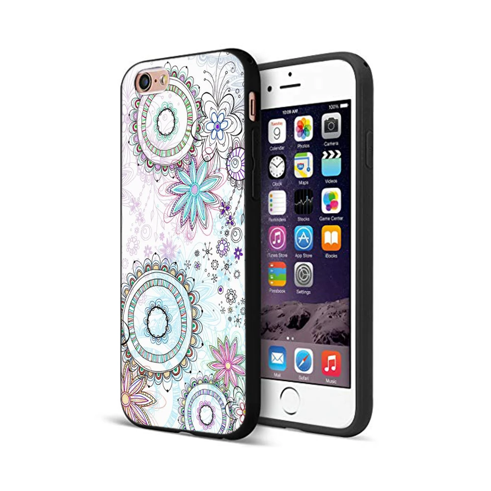 Черный чехол из ТПУ для iphone 5 5s se 6 6s 7 8 plus x 10 силиконовый XR XS 11 pro MAX с рисунком