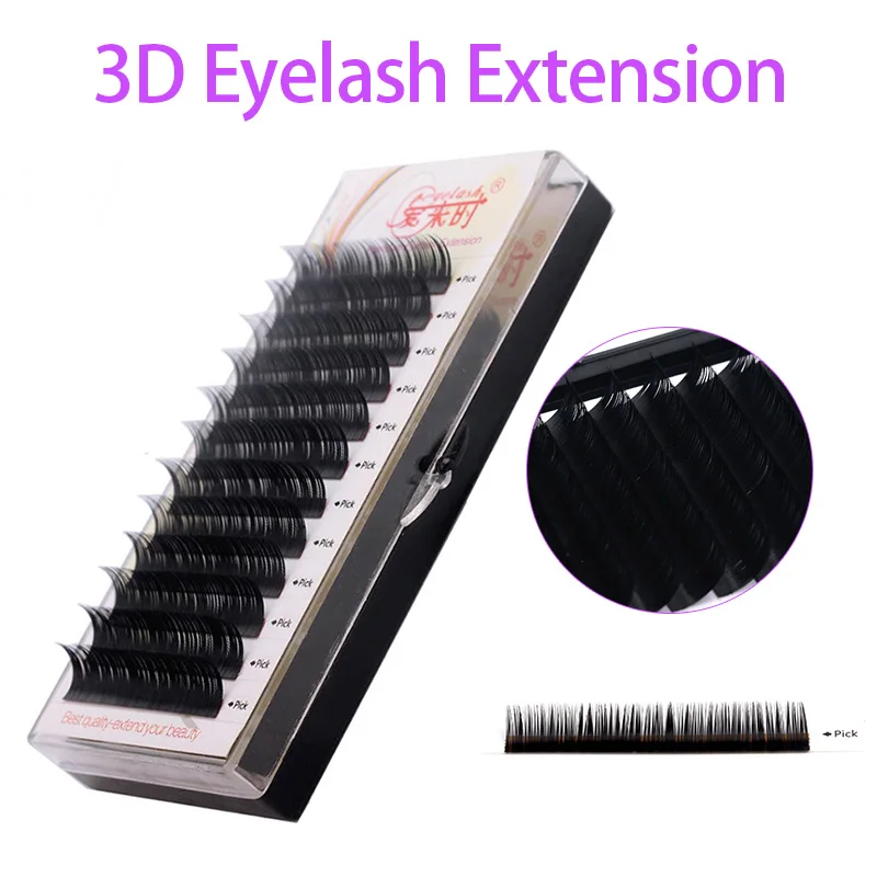 

NEWCOME Eyelash Extension All Sizes Natural Long Korea Silk Handmade Eye Lashes 3D Individual Volume Lash Makeup Grafting Cilios