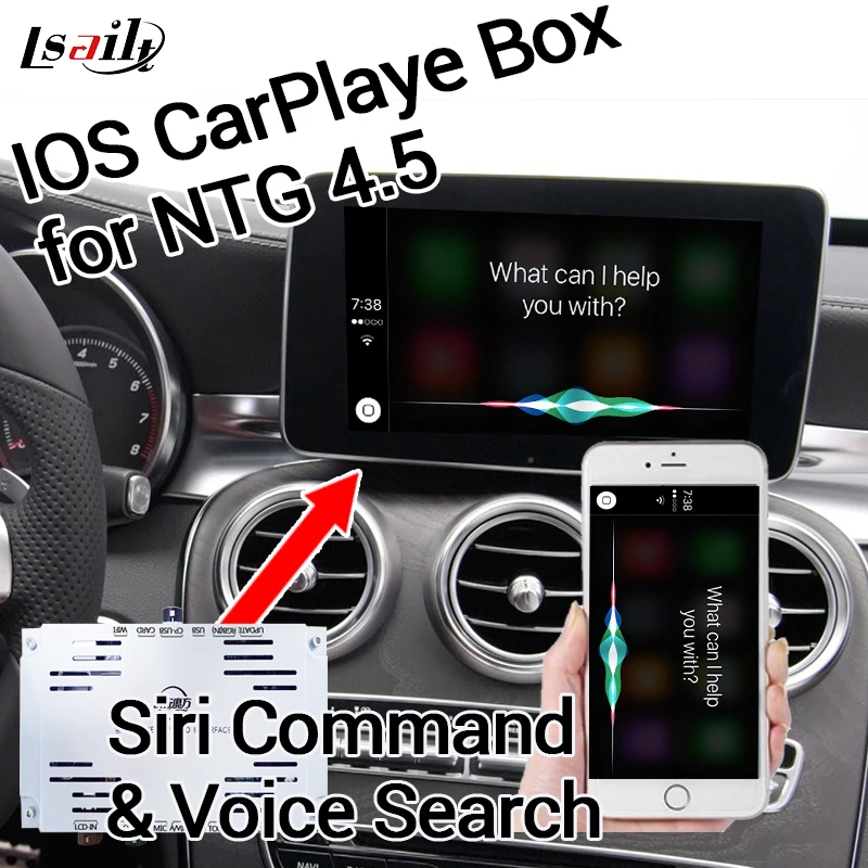 Plug & Play IOS Auto Box для Benz C/E/A/B/ML/GLK с ntg4.5 поддержкой беспроводной carplay|box for|box boxplug box |