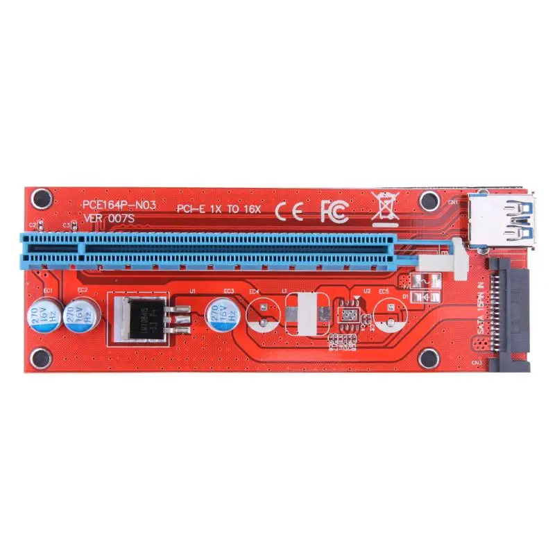 60 см PCEI64P-N03 007S расширитель PCI-E переходная карта PCI Express 1X для 16X Райзер плата USB 3 0
