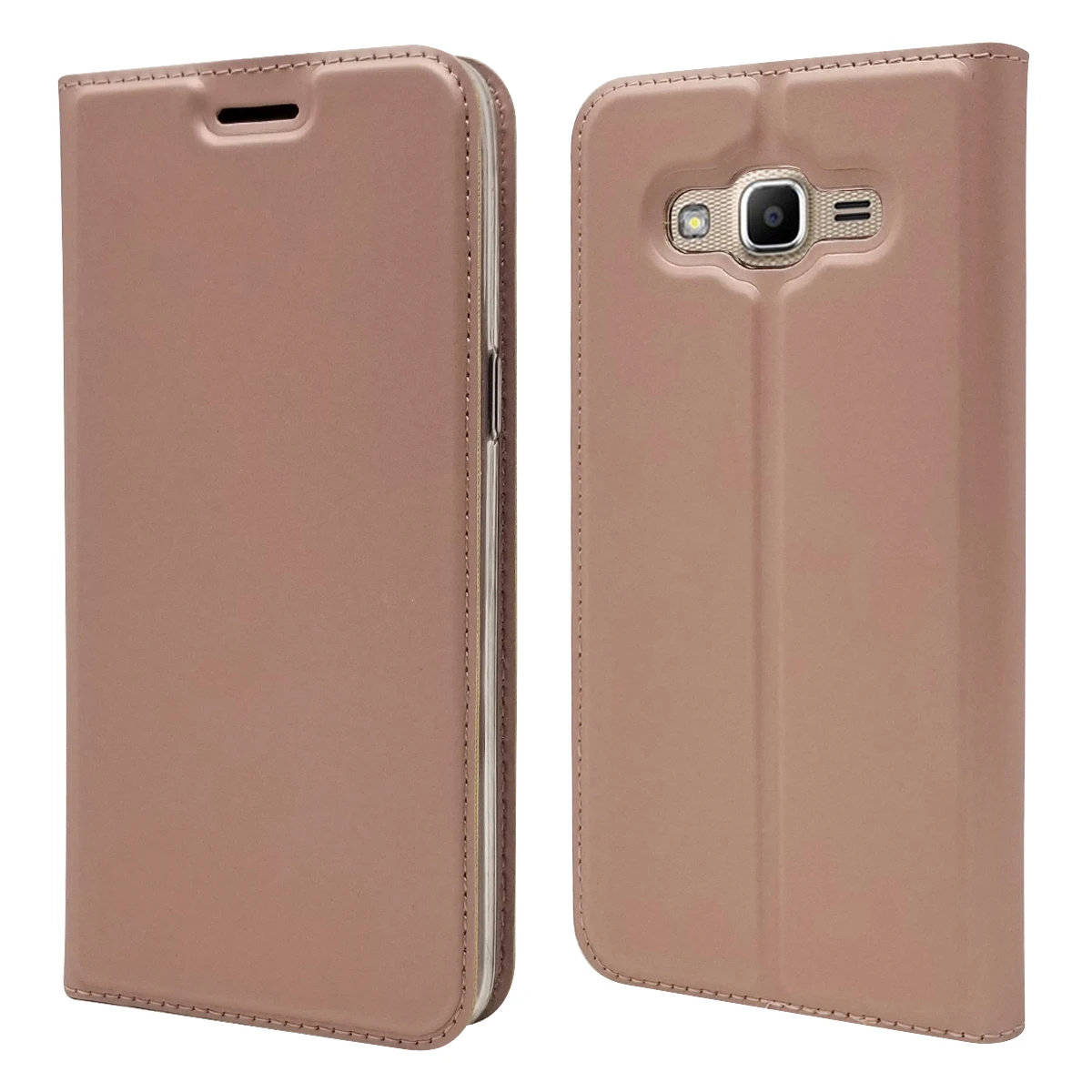 rose gold Чехол-книжка на магните для samsung Galaxy J2 Prime, чехол из искусственной кожи, чехол для samsung J2prime G532F G532M G532G, чехол-кошелек - Цвет: rose gold