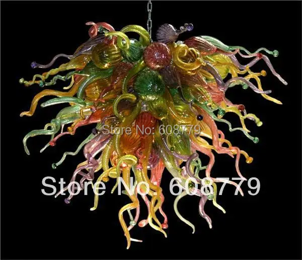 

Hot Sale Multi Colored Hand Blown Art Glass K9 Crystal Chandelier