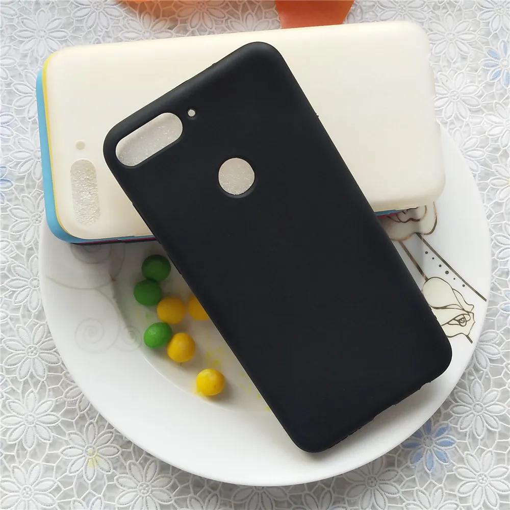 Силиконовый матовый чехол Макарон Для Huawei Honor Y7 Prime 2018 Enjoy 8 яркий высокого