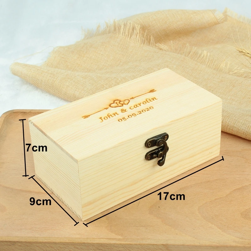 Персонализированная Свадебная Гостевая книга деревянная коробка для хранения с
