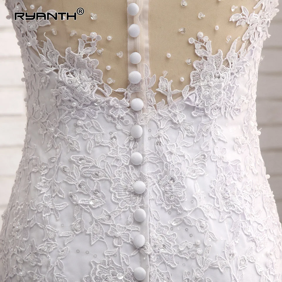Vestido de Noiva высокое качество Средний Восток Русалка Свадебные платья сексуальные длинные рукава кружевное свадебное платье Robe de mariage