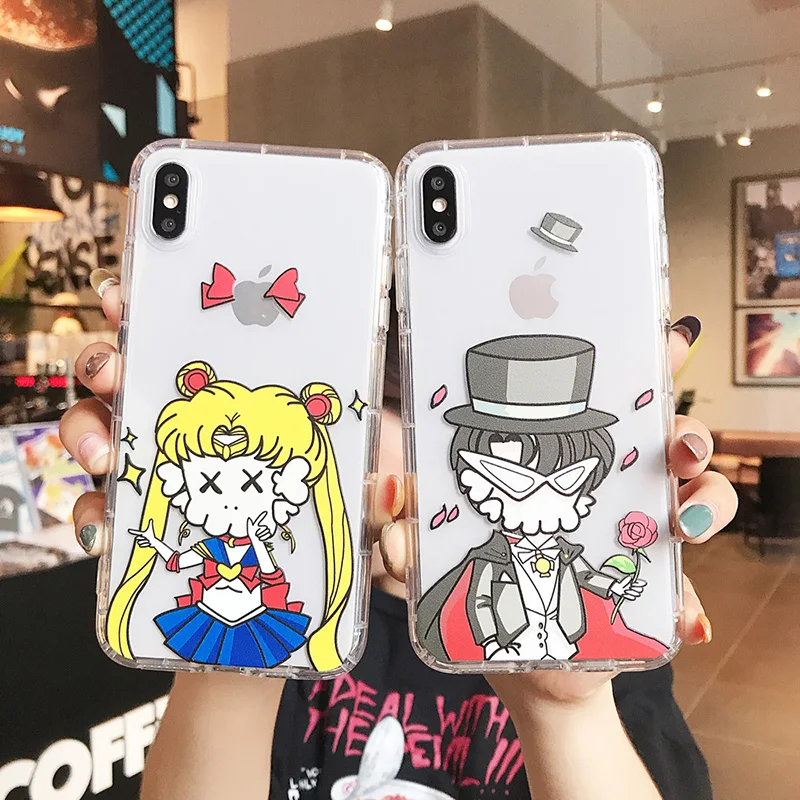 Мультфильм Kaws красивая девушка для iphone XR Max мобильный телефон оболочка iPhone 7 8 плюс