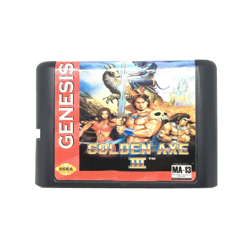 Картриджи для игр Golden axe 3 16 бит Sega Mega Drive / Genesis System Европейский/американский корпус