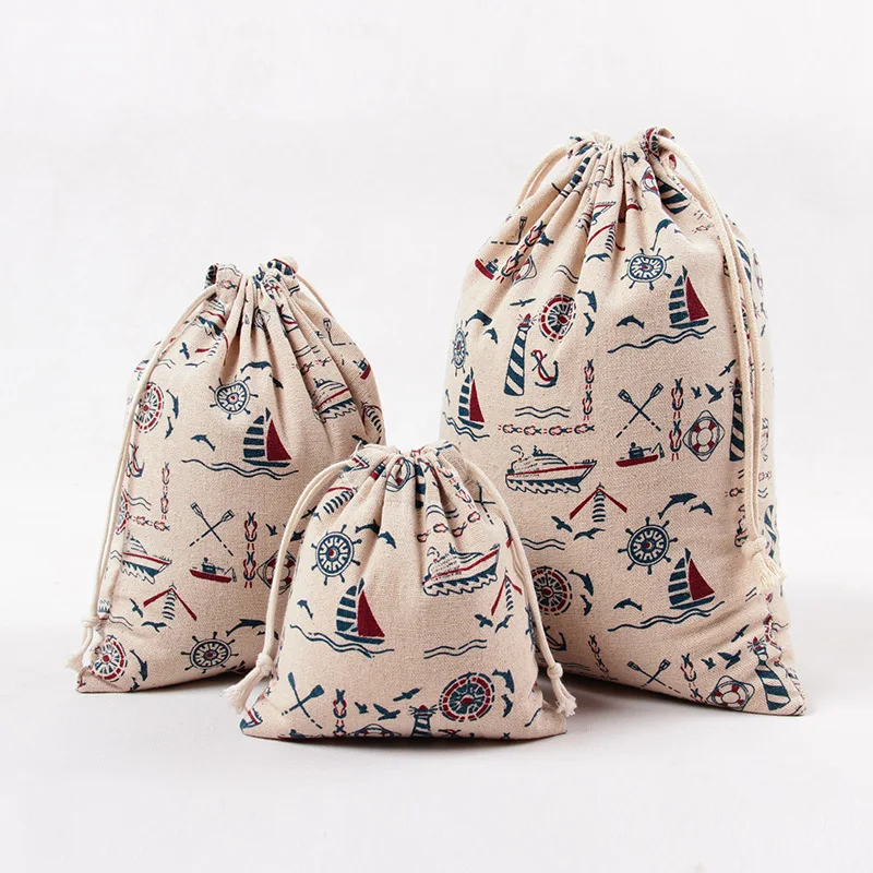 Новинка YILE одежда из хлопка и льна Подарочный мешок с завязками универсальная