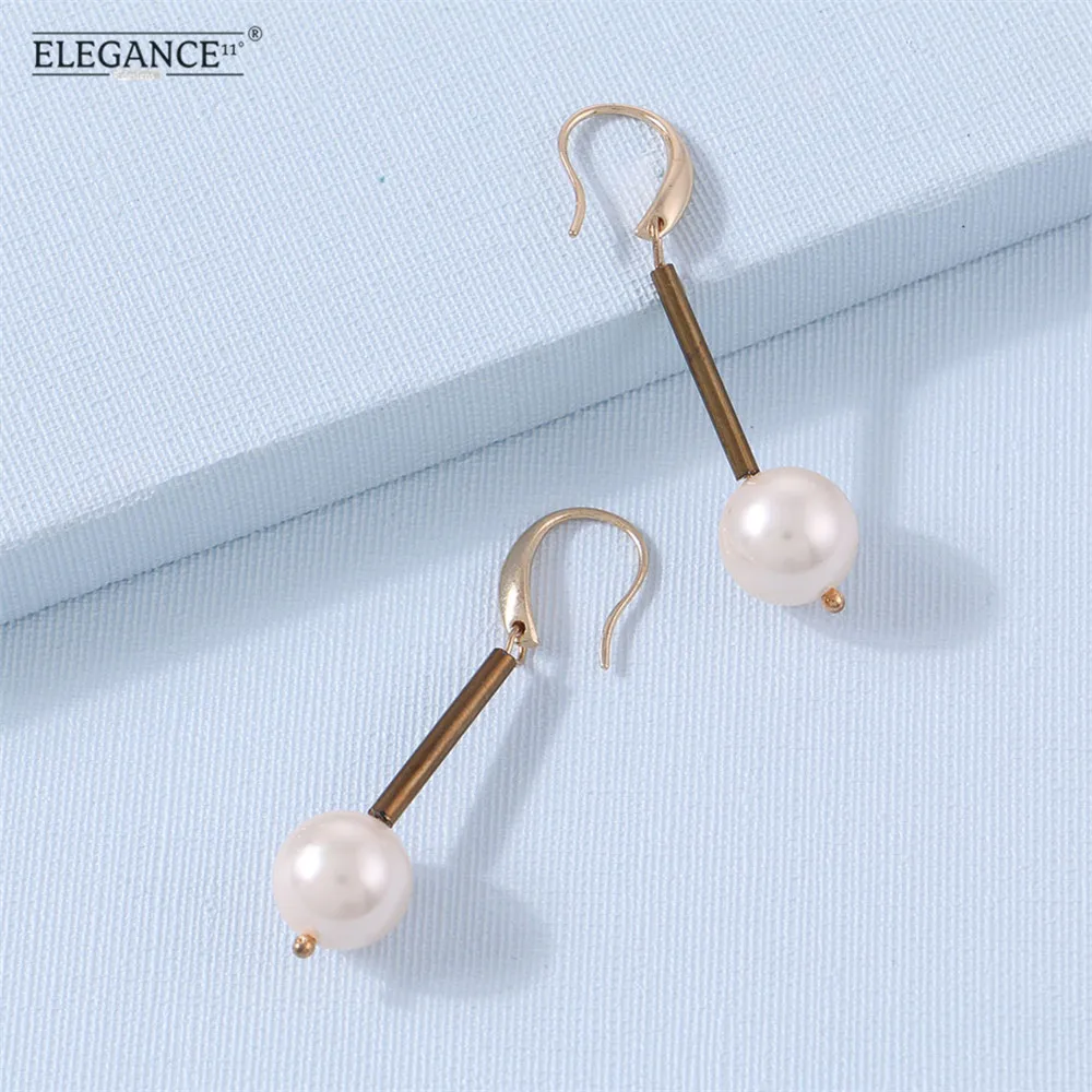 Элегантные длинные висячие серьги розовая подвеска с искусственным жемчугом