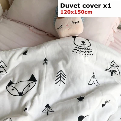 120x150cm panda 1 шт., 120x150 см, детское постельное белье, пододеяльник из муслина, хлопок, супер мягкий, для детей, пододеяльник - Цвет: 120x150cm panda