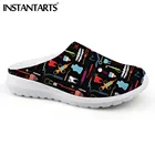 Женские сетчатые шлепанцы INSTANTARTS, сандалии с мультяшным рисунком зубов, стоматология, летняя пляжная обувь для медсестер