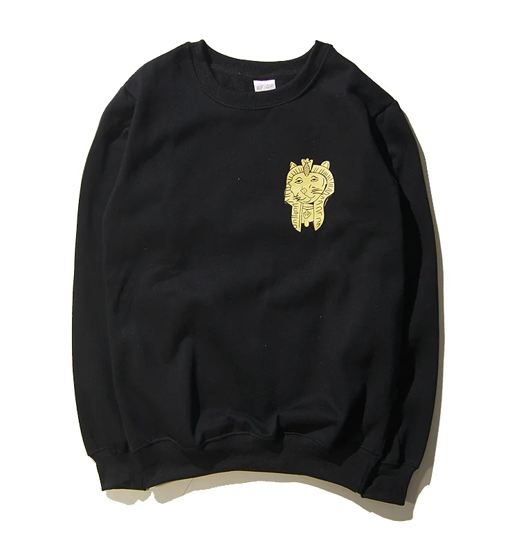 2016 Ripndip New Sweatshirts Men 1:1 High Quality Sweatshirt Pyramid Pharaoh Pocket Cat Thim Fashion | Мужская одежда
