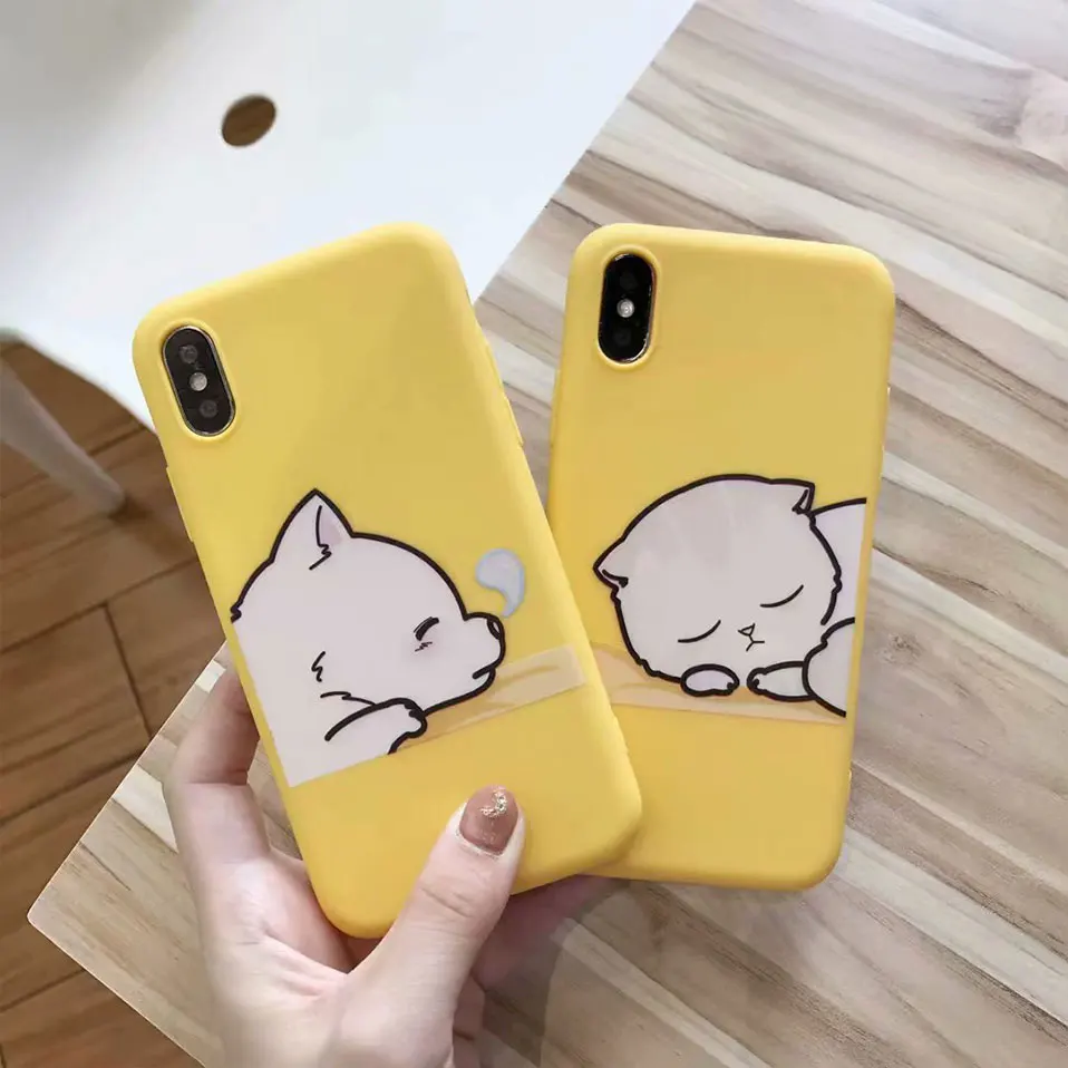 Silicone TPU Phone Case For iPhone 6 6S 7 8 Plus Capa Cover 6s x Cute Cartoon Back Cases X Coque |
