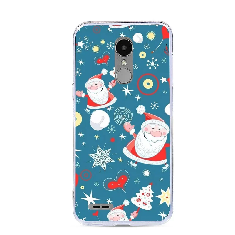 For LG K8 2018 K9 Cover Soft Silicone Cases TPU Back Phone Bags Painted Christmas Protective Covers |