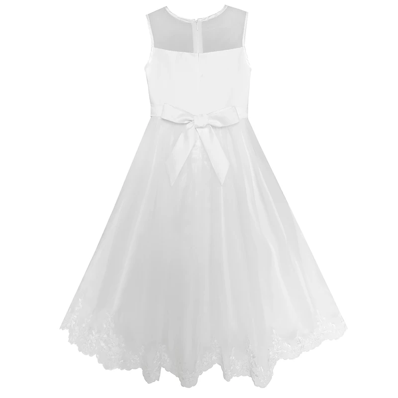 Sunny Fashion платья для девочек платье Цветок Кружево гм Бабочка Свадьба Первое