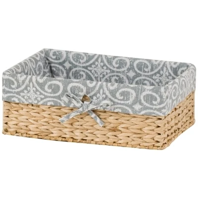 Straw rattan storage basket desktop box debris fabric | Дом и сад