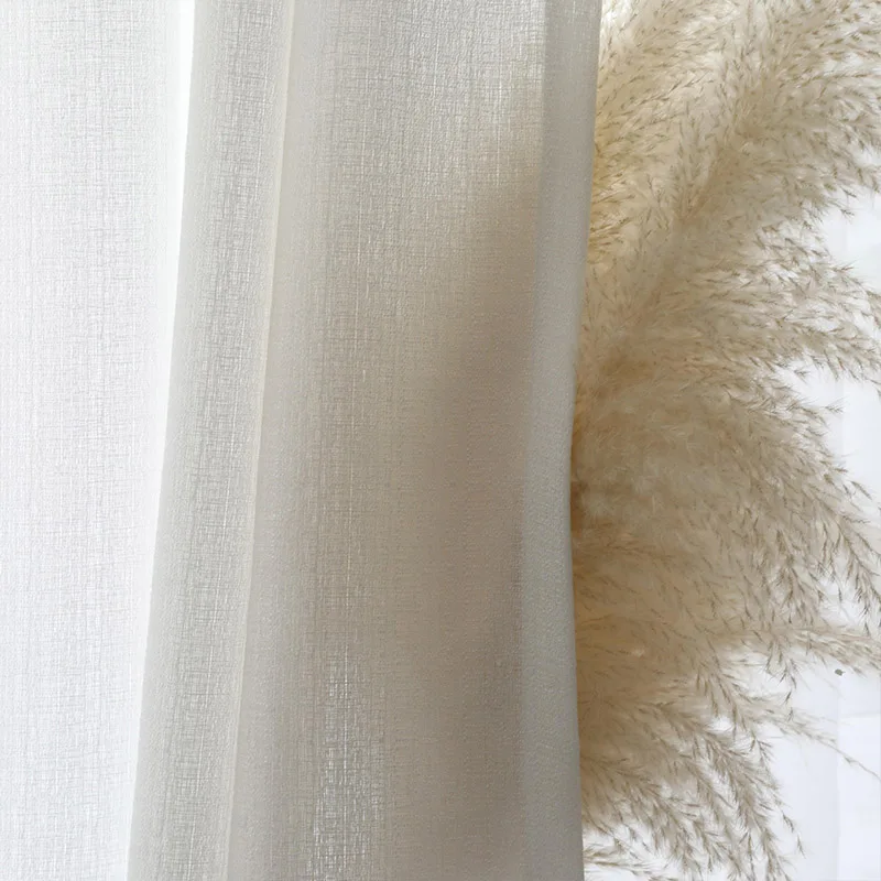 Modern Solid White Thick Tulle Curtains For Living Room Sheer Curtain Bedroom Veil Decorative Window Treatments Custom Blinds