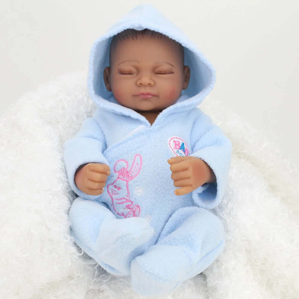 NPKDOLL африканская кукла черная для новорожденных мягкая виниловая силиконовая