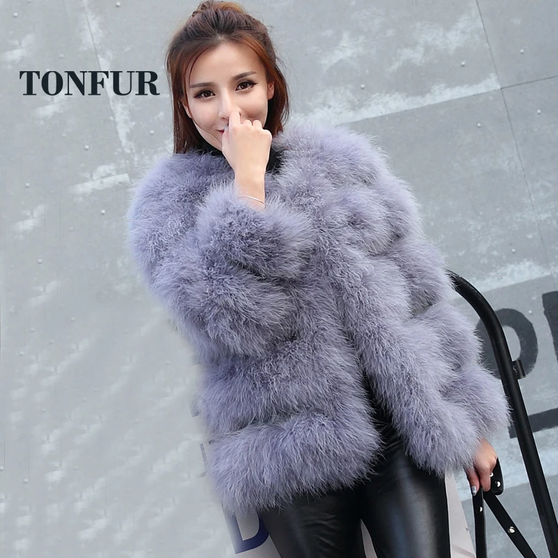 2019 высокое качество оптовая и розничная продажа пальто из страусиного меха для