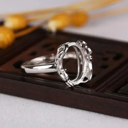 Обручальное кольцо из стерлингового серебра 925 пробы с полукреплением для