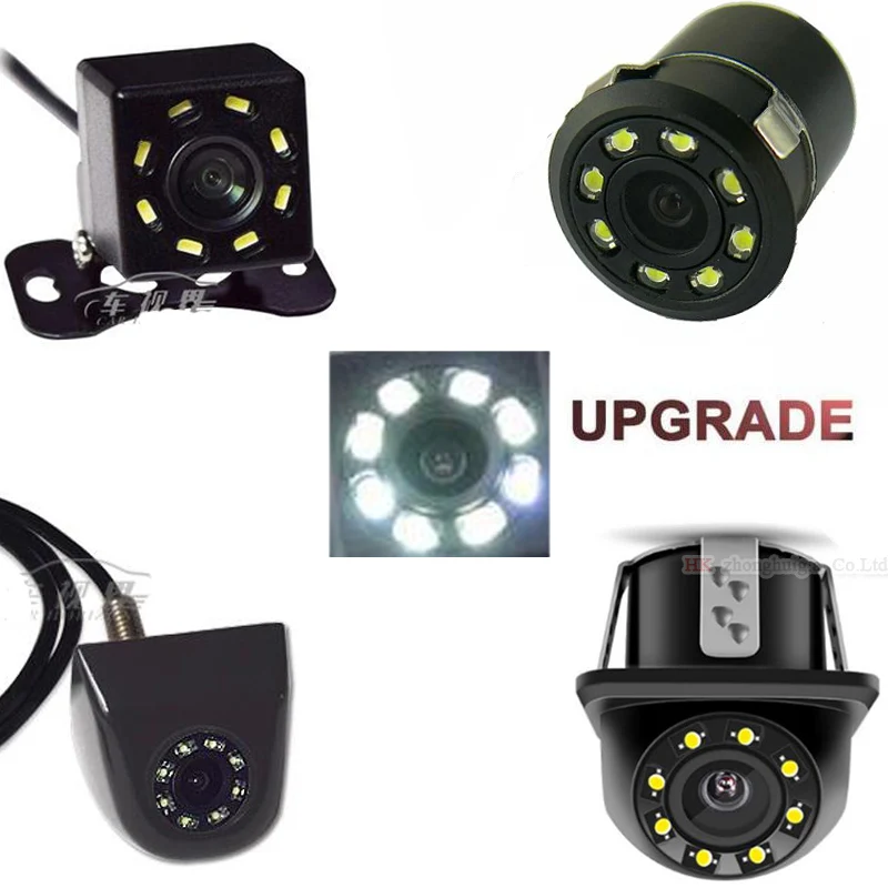 

YYZSDYJQ Parking Assistance 8 LED Lights Backup Night Vision Reversing Rear View Camera / Front Camera Universal camera auto