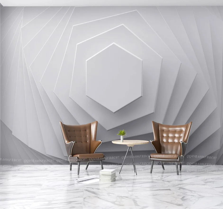 8d Современный узор Настенные обои фотообои на стену геометрические фигуры