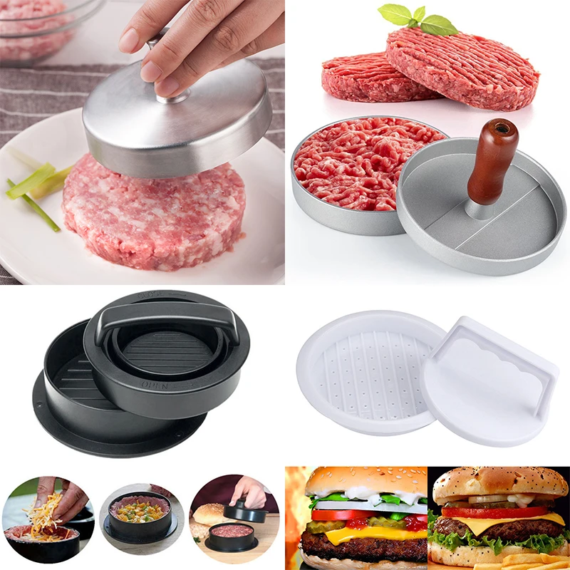 

1PC Kitchen Hamburger Maker Hamburger Press Round Shape Non-Stick Chef Cutlets Hamburger Meat Beef Grill Burger Press Patty Mold