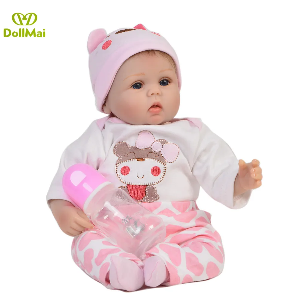 Виниловые новорожденная девочка живые куклы 18 &quot42 см Силиконовые reborn baby игрушки