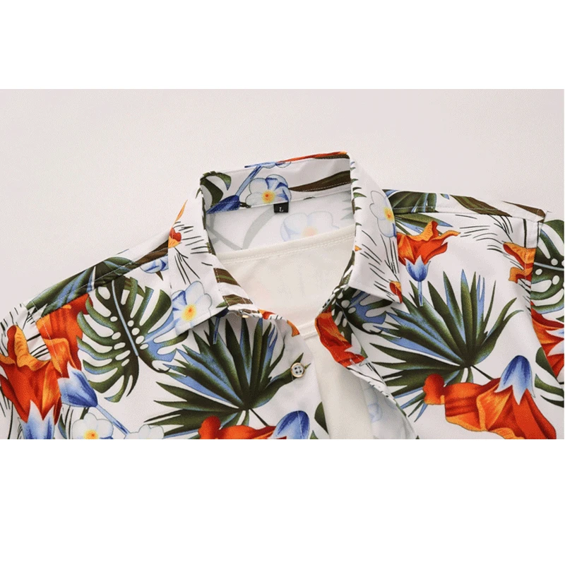 

2019 Floral Printed Man Casual Shirts High Quality Fashion Classic Men Dress Shirts Breathable Men's Short Sleeve Brand Clothing