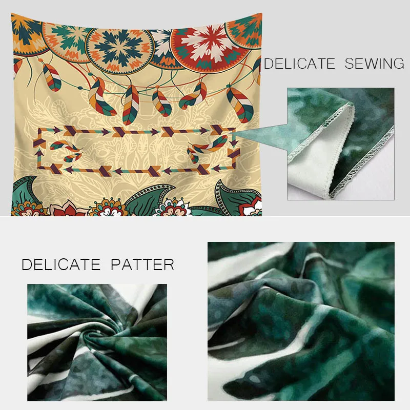 Ловец снов настенный гобелен ковер полиэстер перо домашний декор большое одеяло