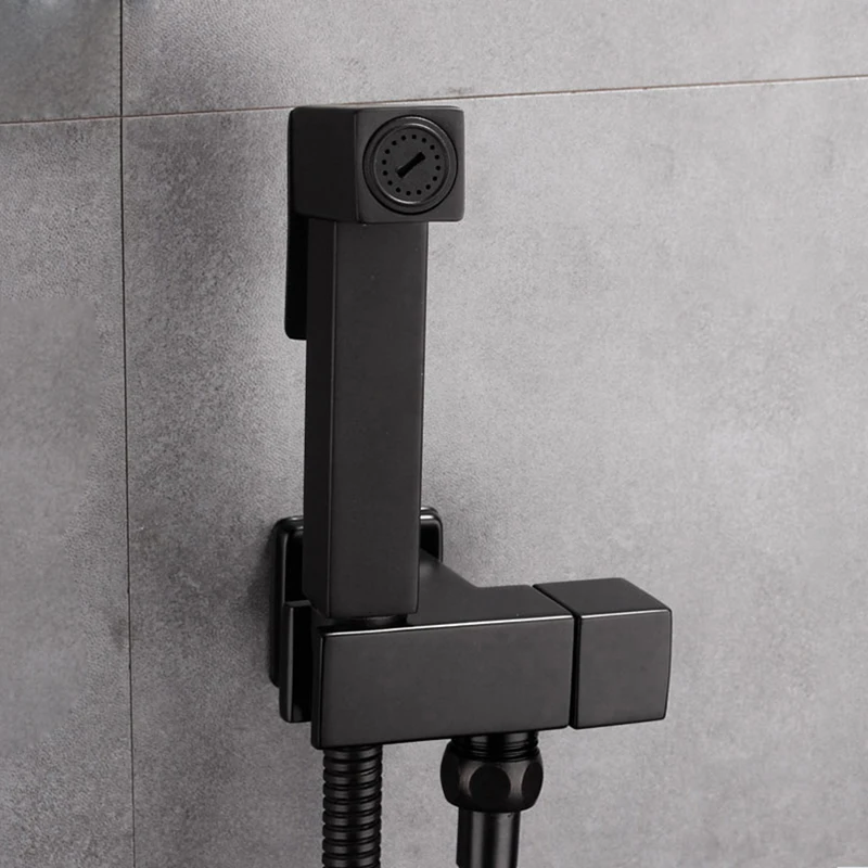Настенные смесители для биде латунный черный угловой клапан холодной воды в