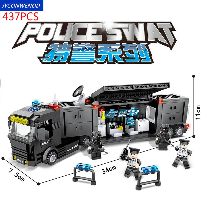 Маленькие частицы 437 шт городская полиция серия взрывозащищенные командные