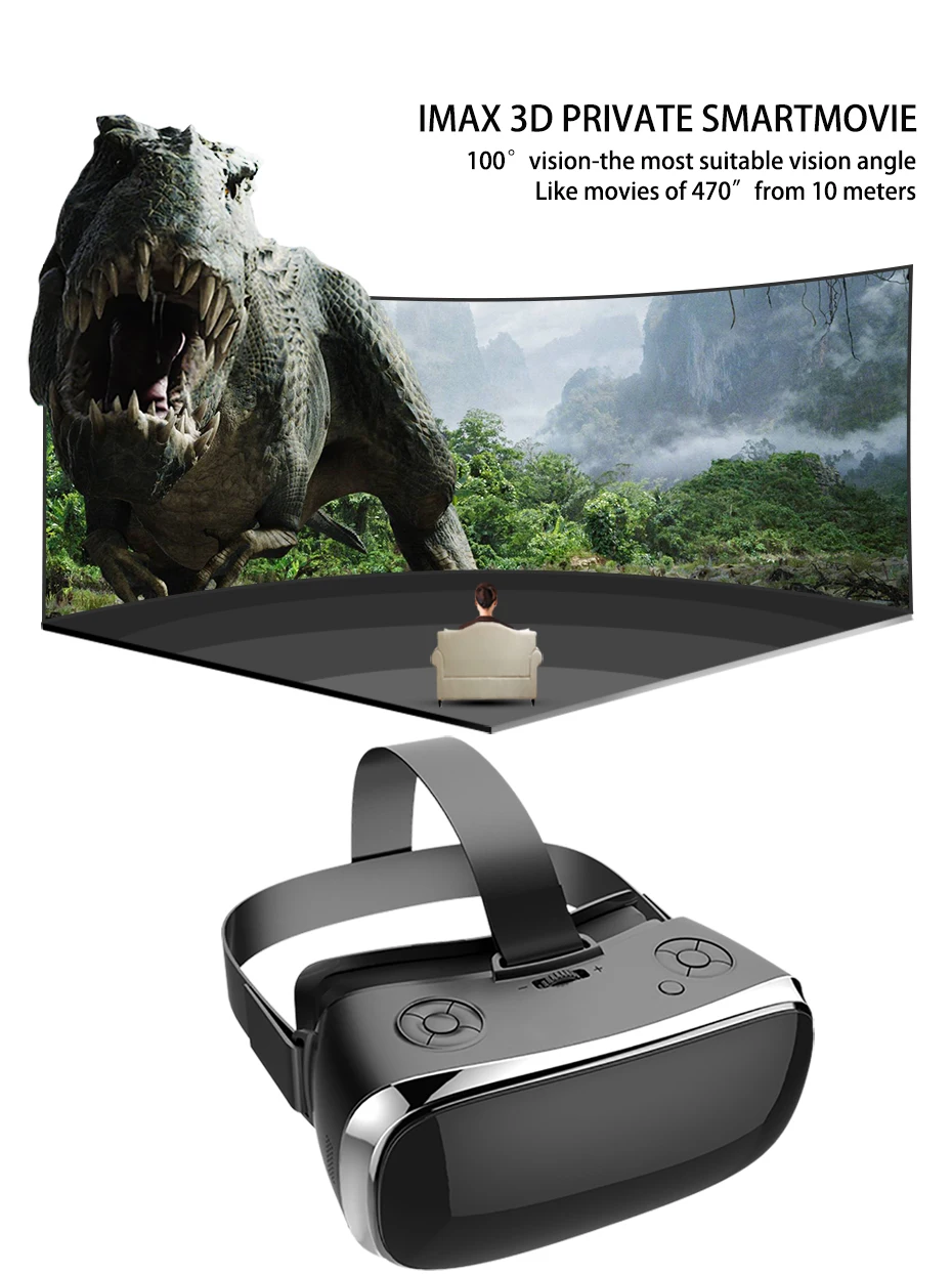 Все в одном гарнитура действия VR четырехъядерный захватывающий 3D очки Виртуальная реальность гарнитура для PS4 одна игровая консоль