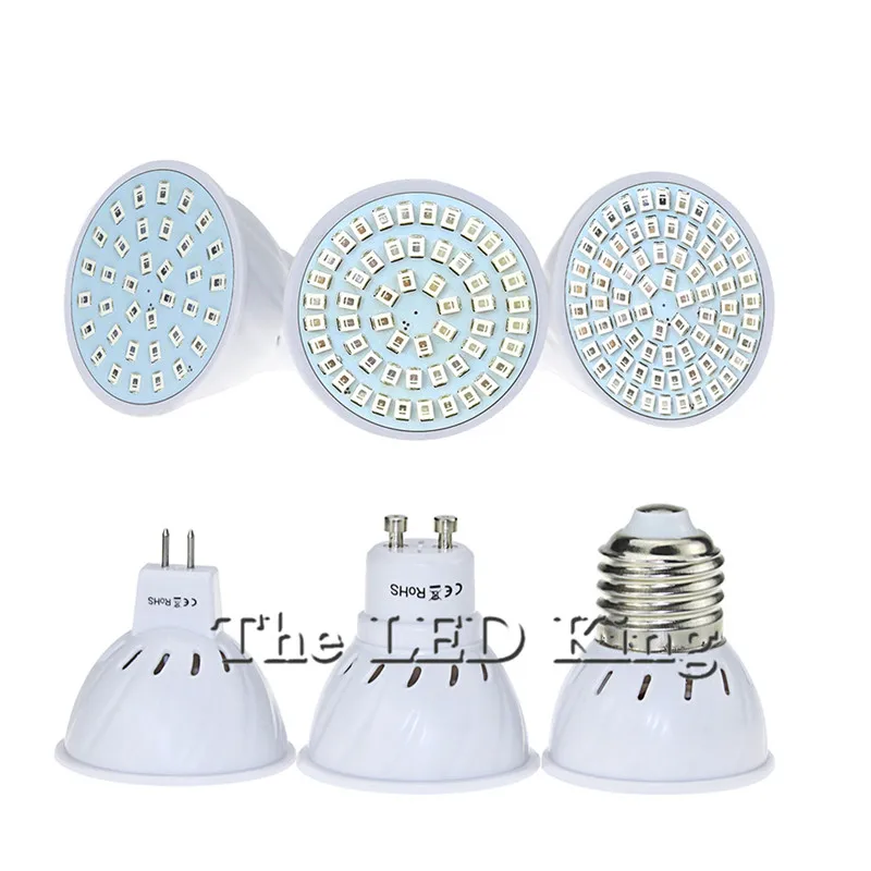 Лампа для роста растений 48/60/80 светодиодов 220 В Е27 GU10 MR16|growth light|full spectrumlamp for |