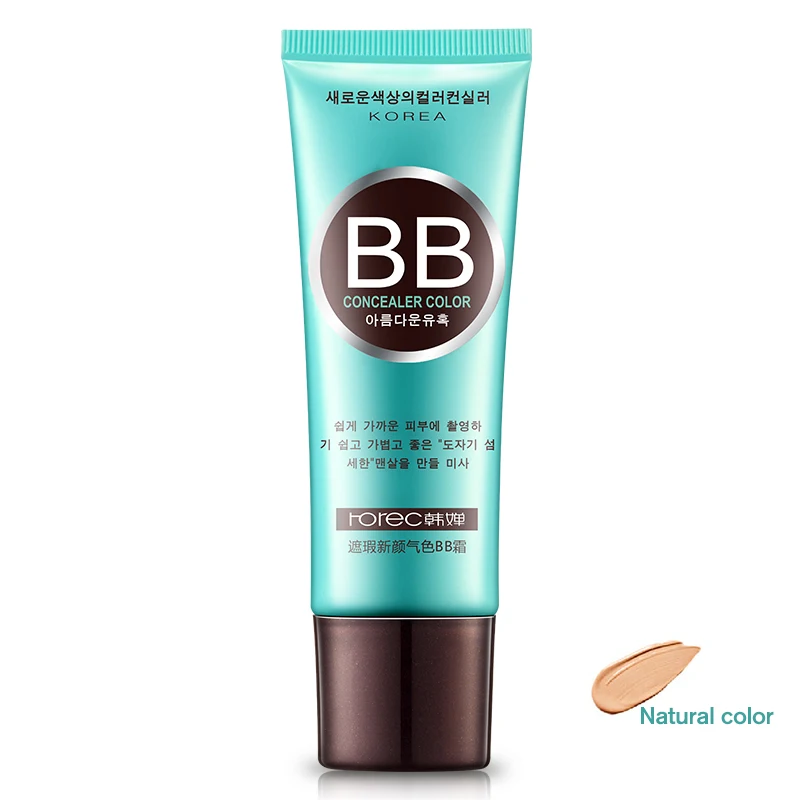Natural color ROREC лицо BB увлажняющий Природный безупречное покрытие пор BB& CC Кремы База Жидкая Основа контроль над маслом макияж База консилер - Цвет: Natural color