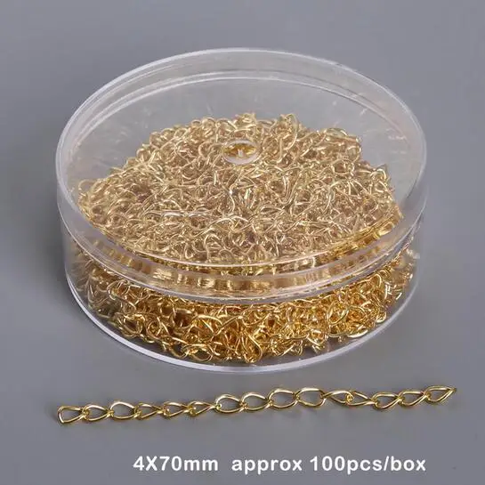 Gold 100-500 шт золотистого и серебряного цвета шкатулка для ювелирных изделий серьги крючки цепи кольца для прыжков бусина 9 букв шпильки для глаз Сделай Сам ювелирных изделий Изготовление - Цвет: Gold