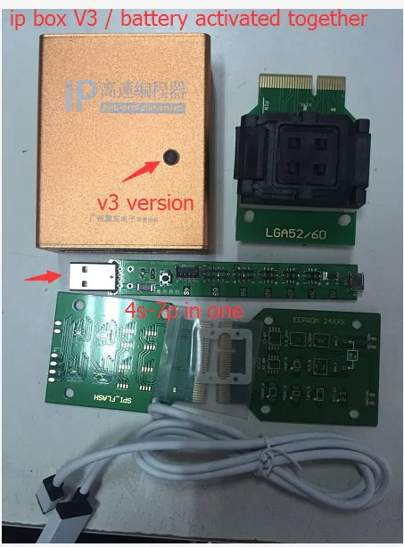 Новинка 2017 IP коробка V3 высокая скорость блок программатор для 64 бит и 32 ic