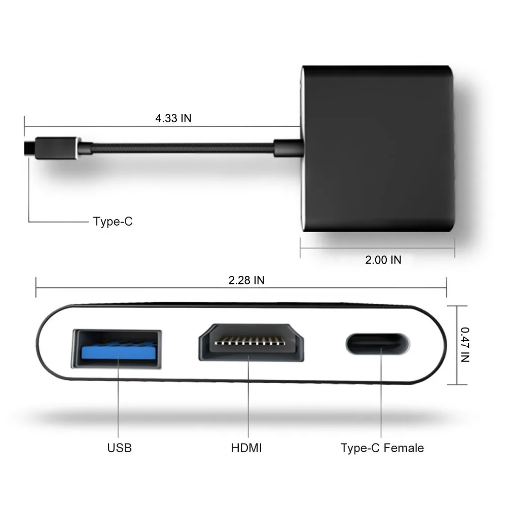 Адаптер HDMI type C для переключателя NAND концентратор USB-C к мини-Док-станция HD