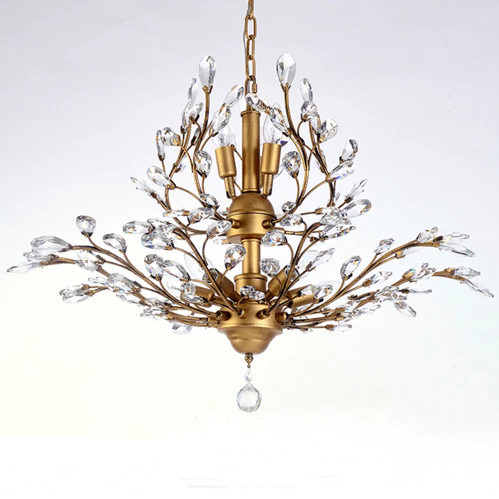 Modern American country crystal E14 LED personality creative chandelier for living room dining bedroom porch restaurant | Лампы и