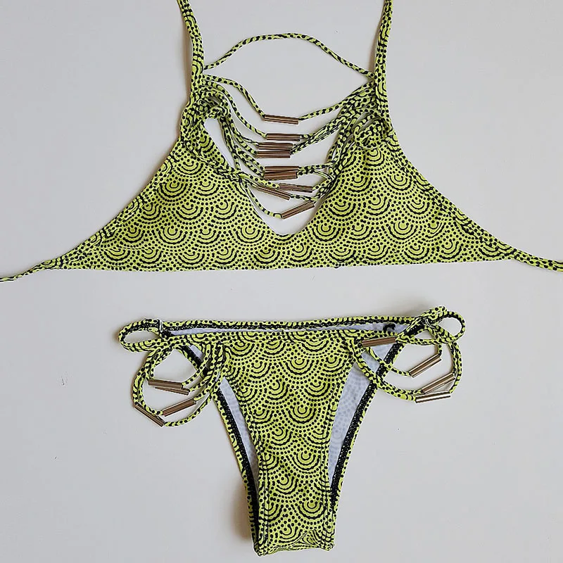 Пикантные Винтаж Мода микро бикини комплект строка трусы-бандаж Push Up Bra мягкий
