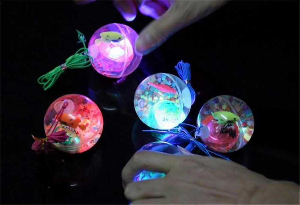 Горячая продажа 5 см мигающий свет вверх высоко прыгающие шарики красочные
